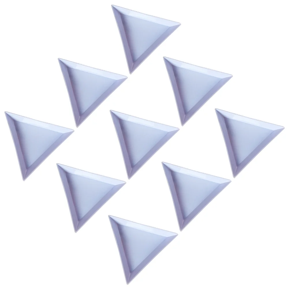 80Pcs Triangular Manicure Storage Trays Durable Small Size Large Capacity Tools for Nail Technician Manicure Accessories