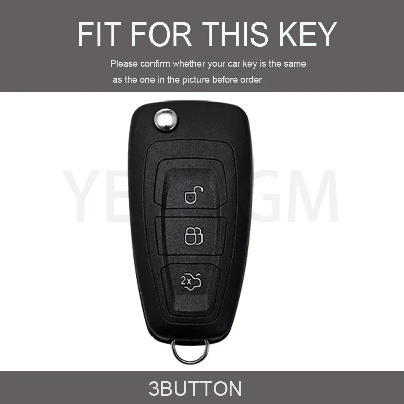 TPU Shell Fob Car Key Case Cover for Ford Focus 2 3 MK3 ST RS Custom C-Max S-Max Ecosport Kuga Escape Fiesta Mondeo Accessories