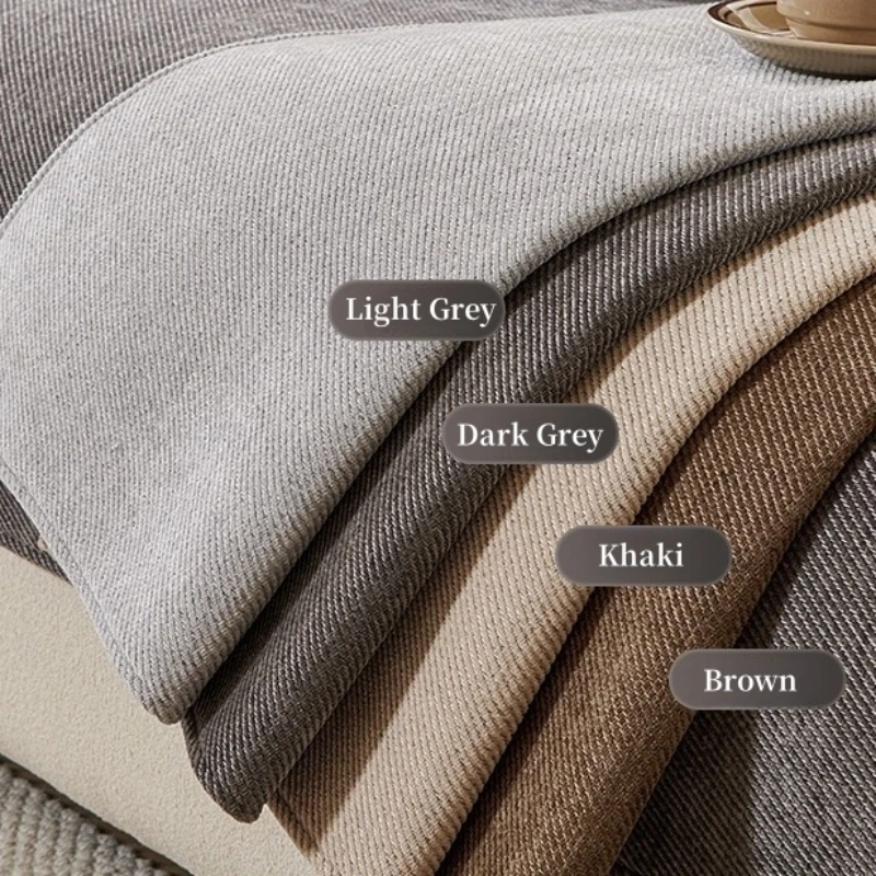 Minimalist Twill Chenille Anti-Slip Sofa Cover for All Seasons Living Room Furniture Decor Couch Cushion Cover Slipcover