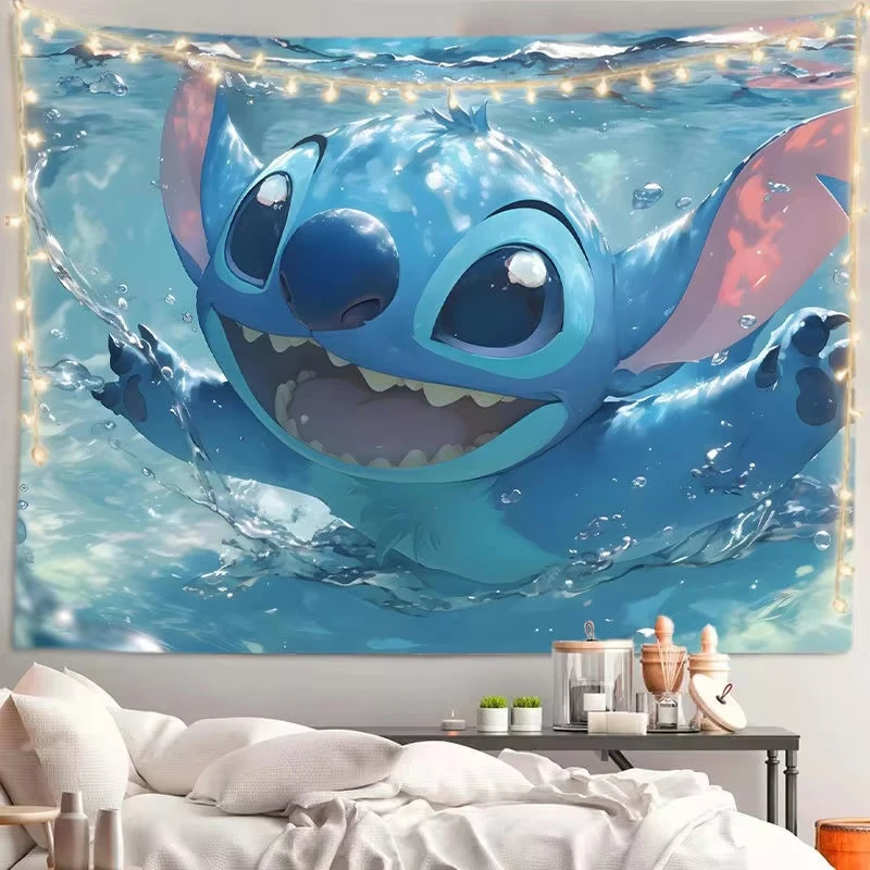 مينيسو المعتمد من ديزني قطعة واحدة من خلفية غرزة بجانب السرير وغرفة النوم المزخرفة وغرفة الرسوم المتحركة اللطيفة للغاية معلقة للشفاء