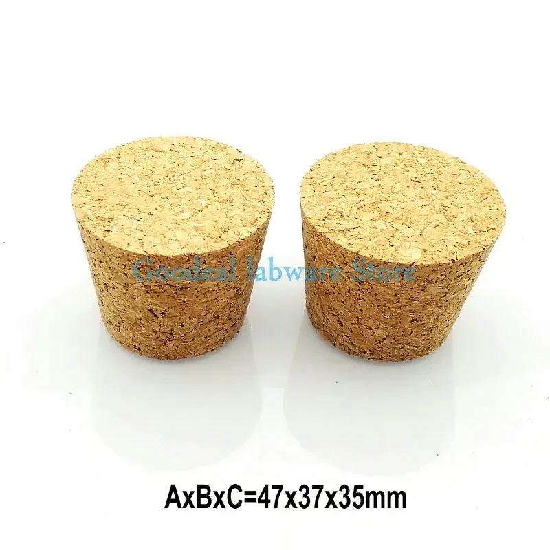 Tapa de corcho sintético de 18mm a 54mm de diámetro superior de 20 piezas, tubo de prueba de laboratorio, tapa de jarra de vidrio, tapón de botella