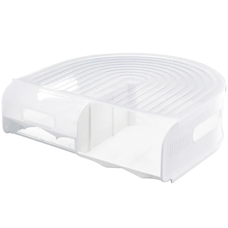 HITL Egg Holder for Refrigerator, U-Shaped Egg Drawer Refrigerator, Stackable Egg Storage Container for Refrigerator