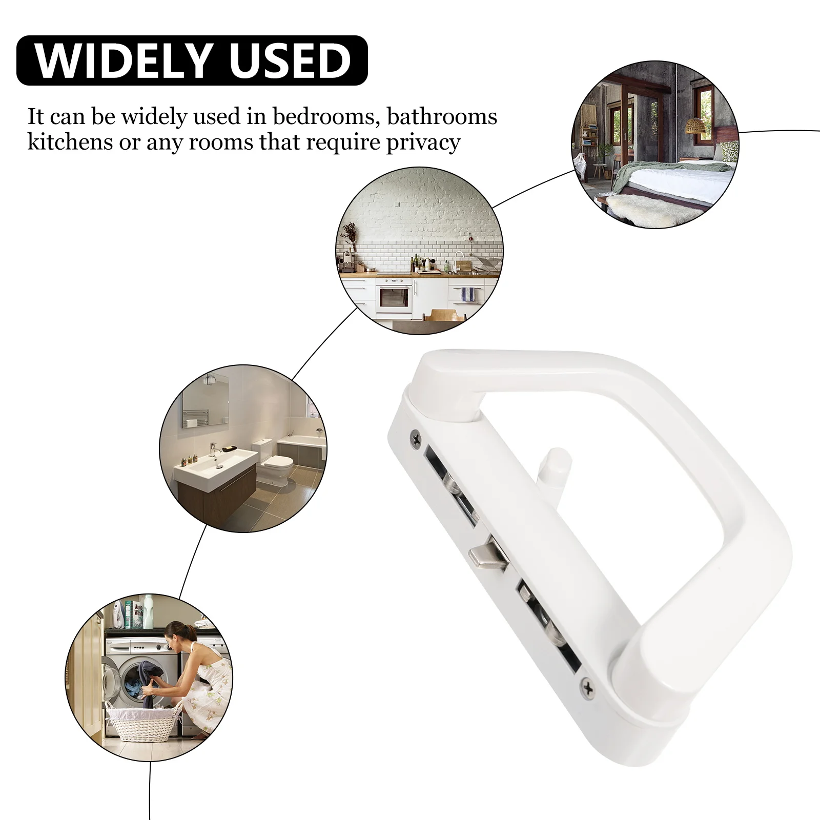 

1 set 1 Set Zinc Alloy Sliding Privacy Latch Door Lock For Balcony Wood Gates Home Bedroom Bathroom Kitchen Rolling Metal Latch