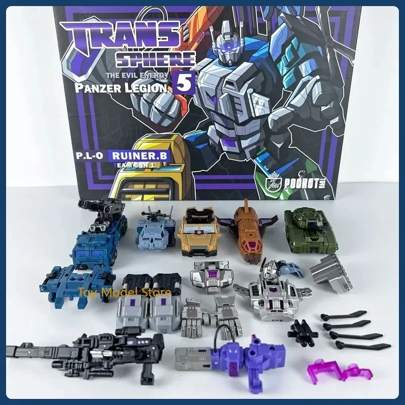 In Stock Transformers 5-in-1 Small Scale Panther PT-05 Battle Titan Anime Collect Figure Robot Anime Action Models Toys Gift