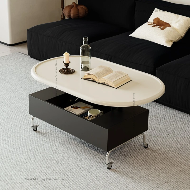 

Итальянский минималистичный журнальный столик в скандинавском кремовом стиле, центральный чайный столик для гостиной, роскошная мебель для дома, Mesas De Centro Sala FYCT