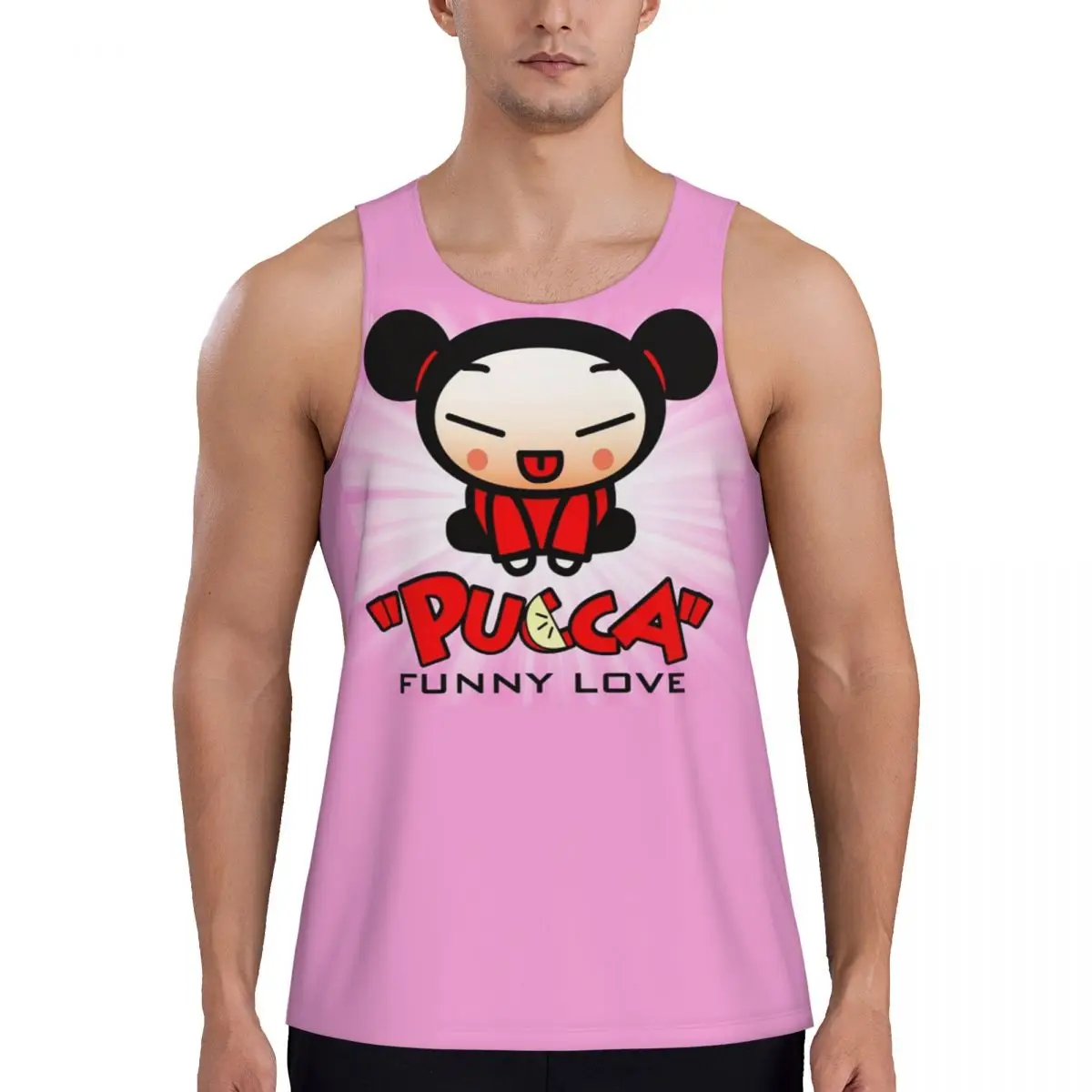 

Quick Dry Pucca 8 Gym Tank Muscle Sleeveless Shirt Bodybuilding Breathable Vest