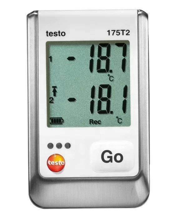 testo 175 T2  temperature data logger with two channels for food, air, room with HACCP-compliant