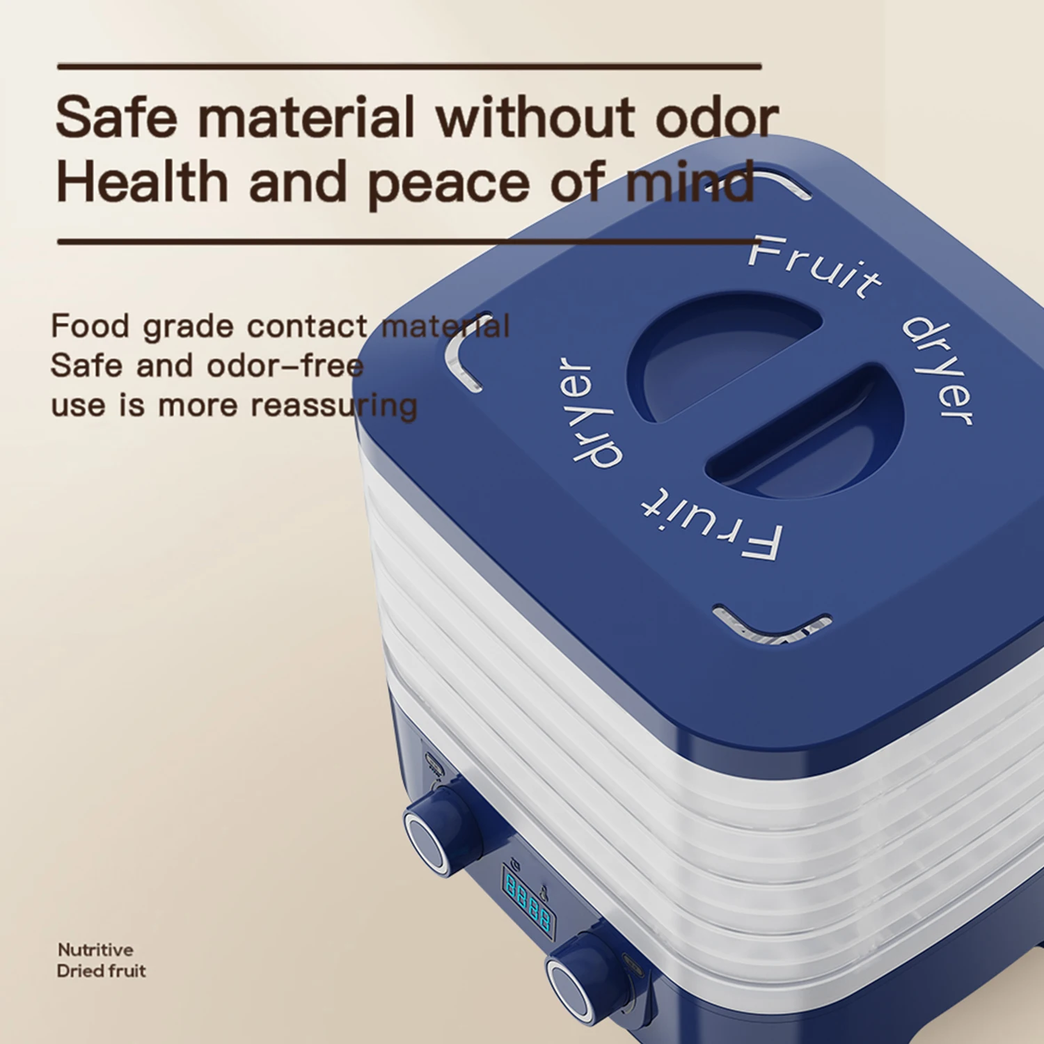 Intelligenter Obst trockner langlebiger thermostati scher Dörr apparat Obst Gemüse Fleisch dehydrierte Haustier Snack Trocknungs maschine