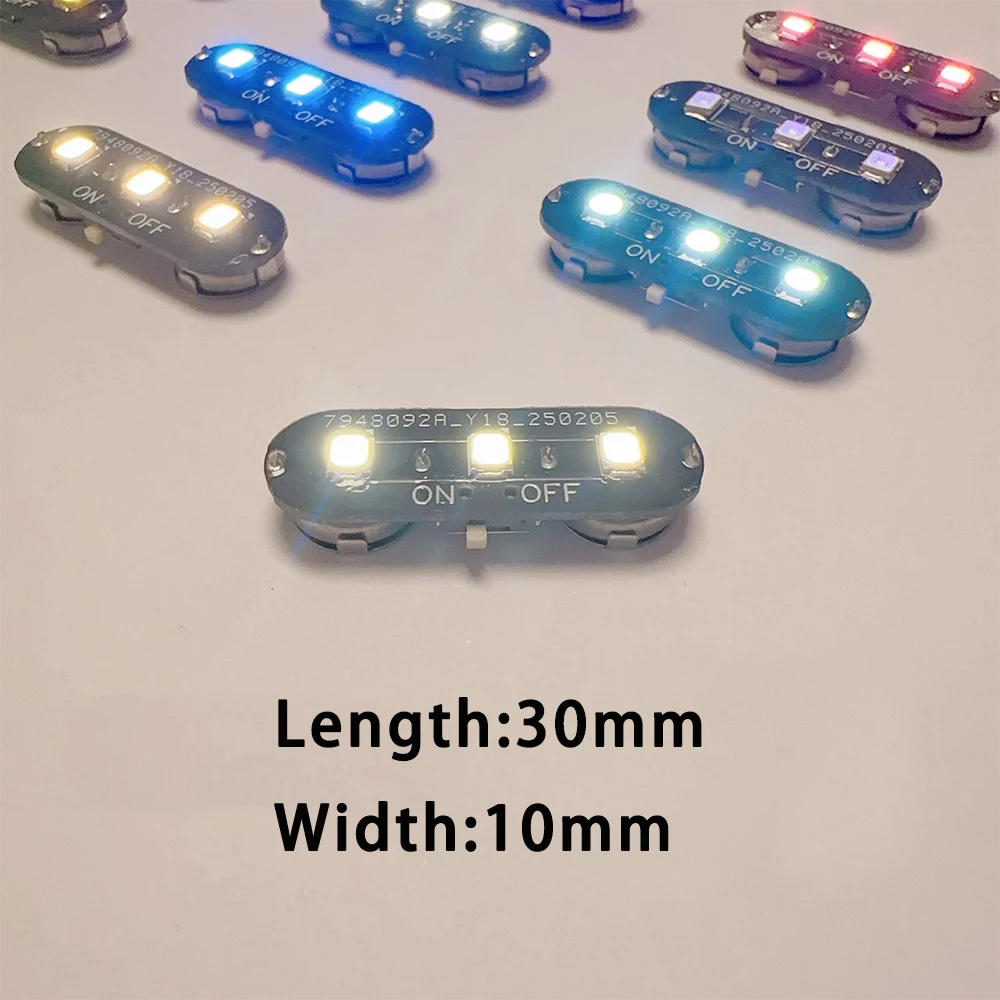 2 STKS Draadloze LED Lichtschakelaar Controle 3 Hoofd Super Helderheid Lamp + Gift 2 st CR927 Batterij DIY Model Maken Speelgoed Scène Materialen