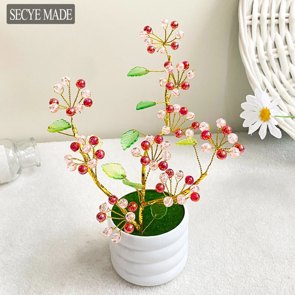 

Creativity Simulation Flower Bonsai Artificial Plant Potted Dining Table Home Room Office Wedding Decoration Car Ornament L36