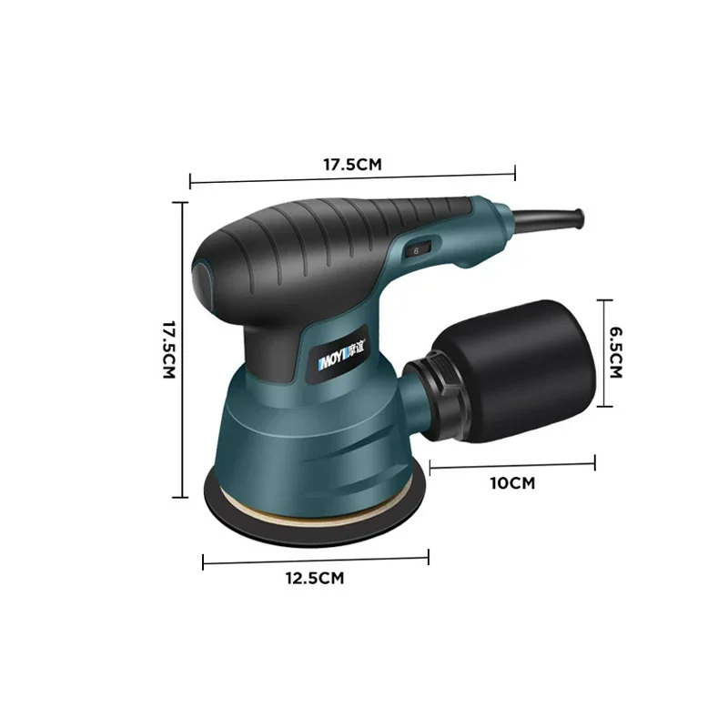 220V Electric Sander Machine 300W Random Orbital Polisher Variable Speed Sander Sandpaper Car Polishing Machine