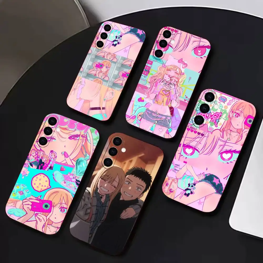 Love M-My Dress-Up Darling Cosplay  Phone Case For Samsung A72,A53,A71,A70,A52,A73,A51,Silicone Black Soft