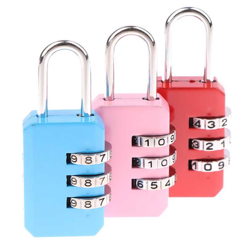 For Dormitory Door Gym Luggage Zipper Bag Backpack Suitcase Drawer Durable Locks 3 Digit Combination Code Number Padlock