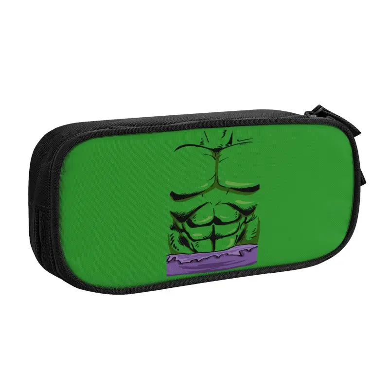 Customized Hulk Muscle Cute Pencil Cases Boy Girl Large Capacity Pencil Pouch Students Stationery