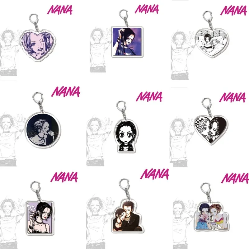 LLavero de dibujos animados de Anime NANA Manga, figuras de acción acrílicas, colgante Komatsu Oosaki, accesorios de joyería, regalo al por mayor