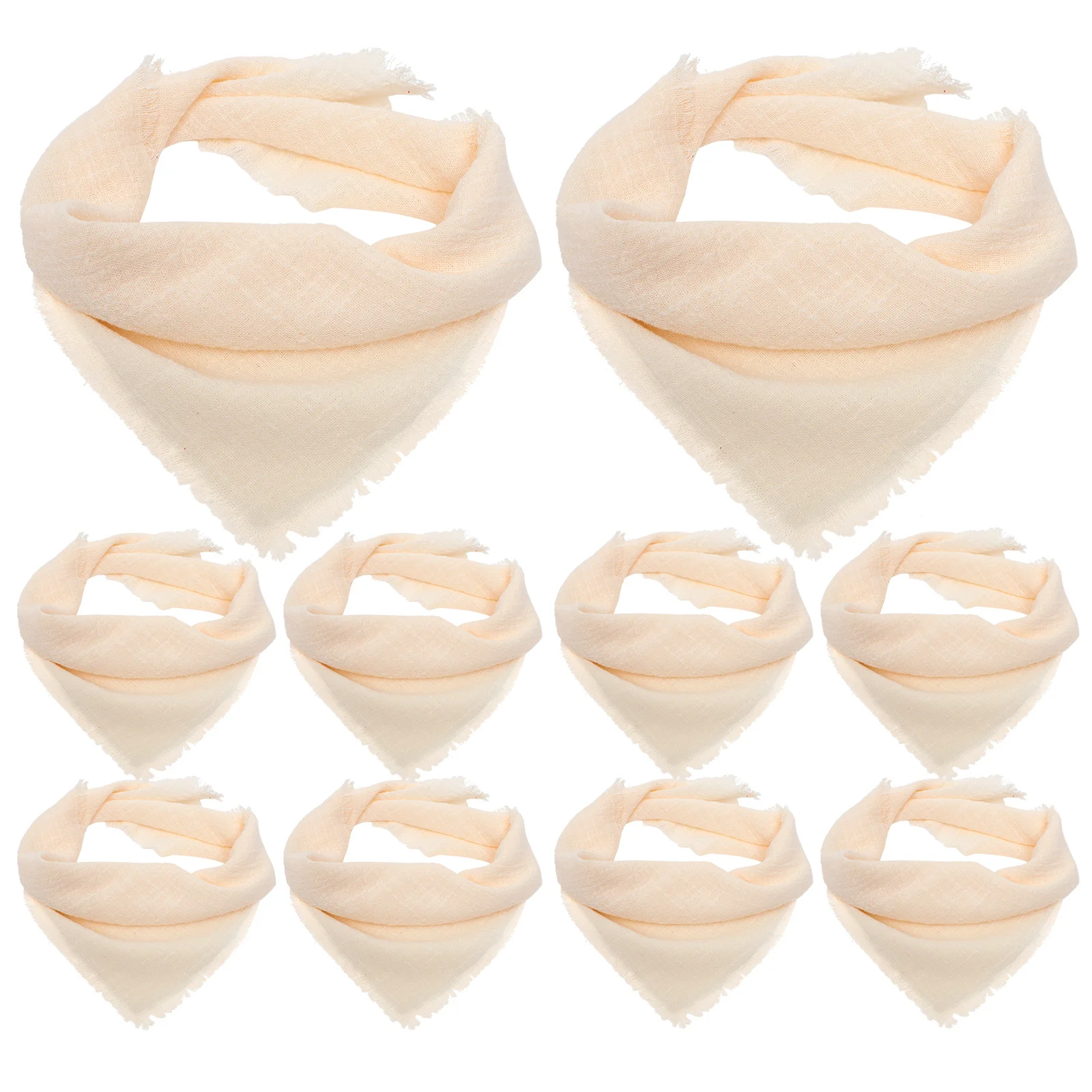 

12Pcs Reusable Napkins Dinner Table Cloth Washable Soft Polyester Napkin with Rustic Fringe for Indoor Outdoor Events Banquet