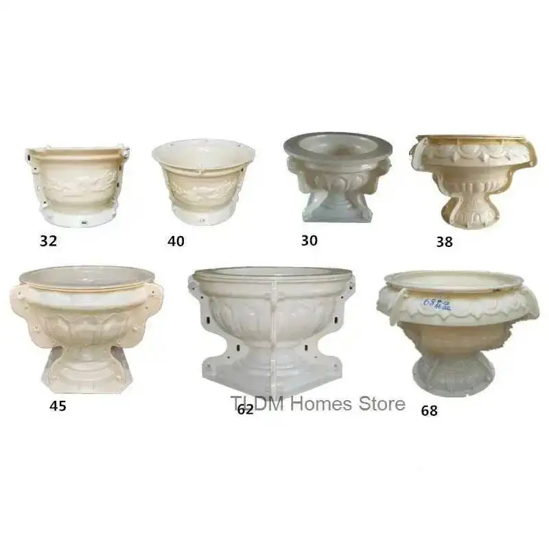 

Mold Roman Flower Pot Plastic Mold for House Garden Outdoor Decoration DIY Large Circular Cement Bonsai Vase Mold T