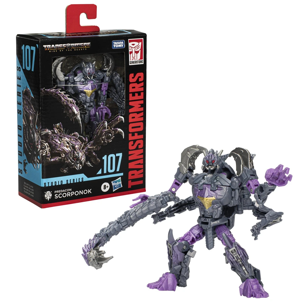 TAKARA TOMY Transformers Toys Studio Series Deluxe Class Rise of The Beasts 107 Predacon Scorponok 4.5-Inch Action Figure SS107