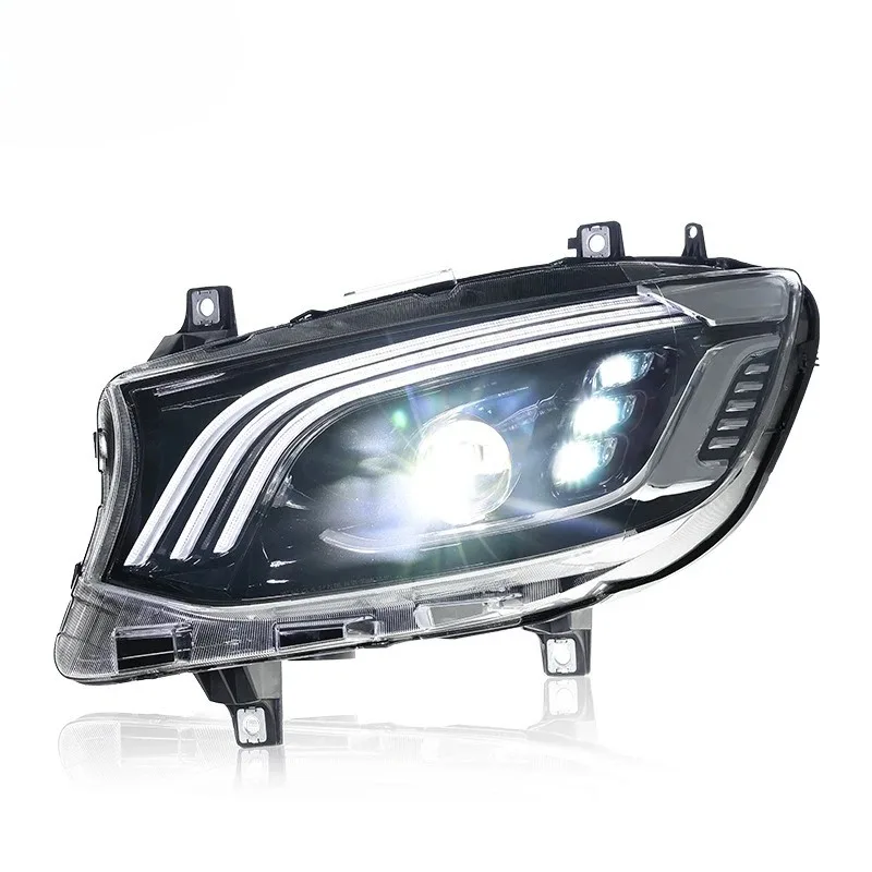 

A PairSuitable For 19-23 Spencer Headlight Assembly Sprinter Modified Three Bars LED Daily Steering