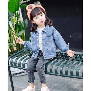 Girls Denim Jacket 5 Baby Girls Denim Jacket Spring Autumn Kids Jean Coat For Girls Sweet Little Princess Outerwear Children Clothing 1-10 Years 5