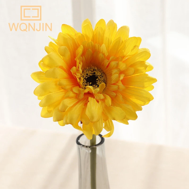 5 Stück, Chrysantheme kleine Sonnenblumen dekoration künstliche Sonnenblumen blume bunte Seide Gänseblümchen nach Hause Blumen arrangement Hochzeit – Detail 9