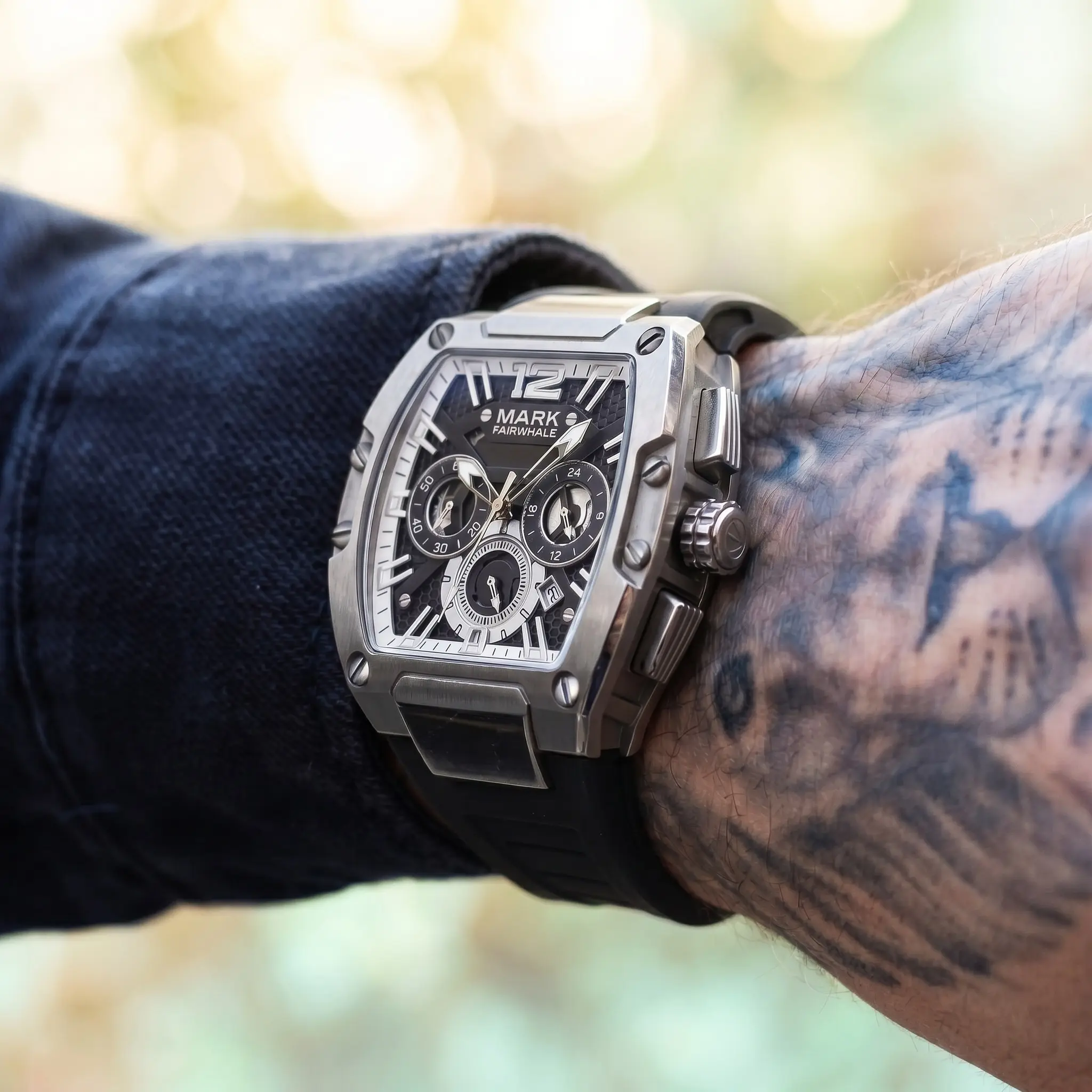 

Mark Fairwhale Tonneau Luxury Man's Quartz Luminous Watches Waterproof Multifunctional For Sport Wristwatch montre homme