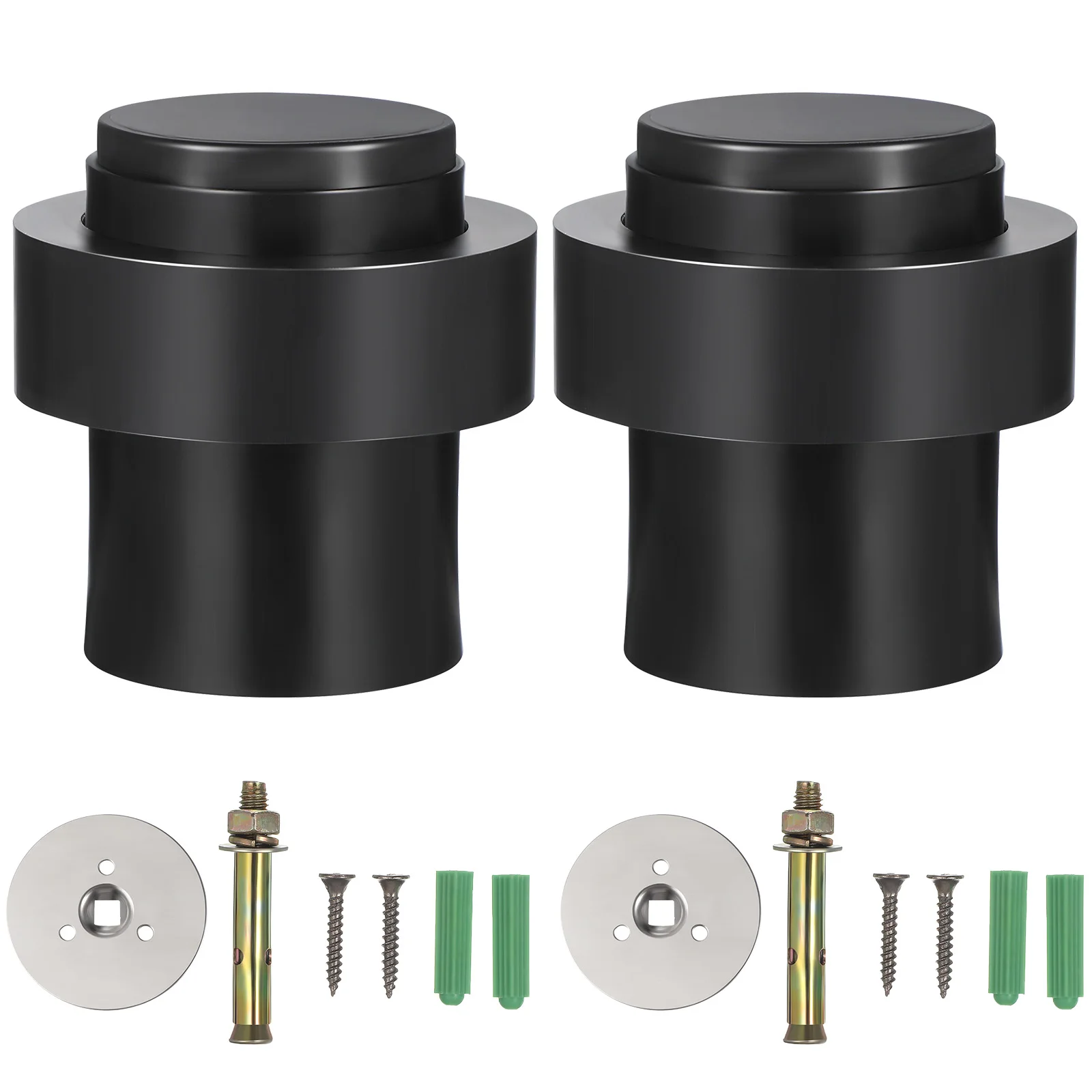 

2 Sets Top Limiter Stoppers Frosted Adhesive Stick Protector Knob for Wall Modern Sleek Stops Wall Protector Floor Door Stops