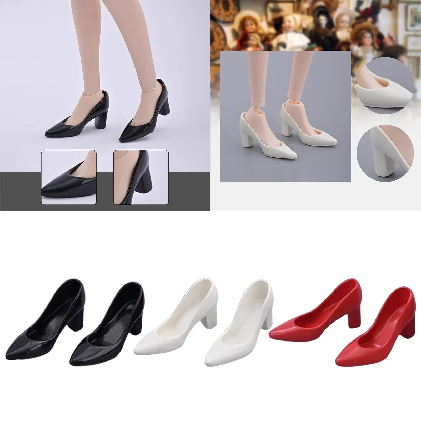 1/6 schaal BJD pop schoenen creatieve miniatuur voor 12" vrouwelijke actiefiguur
