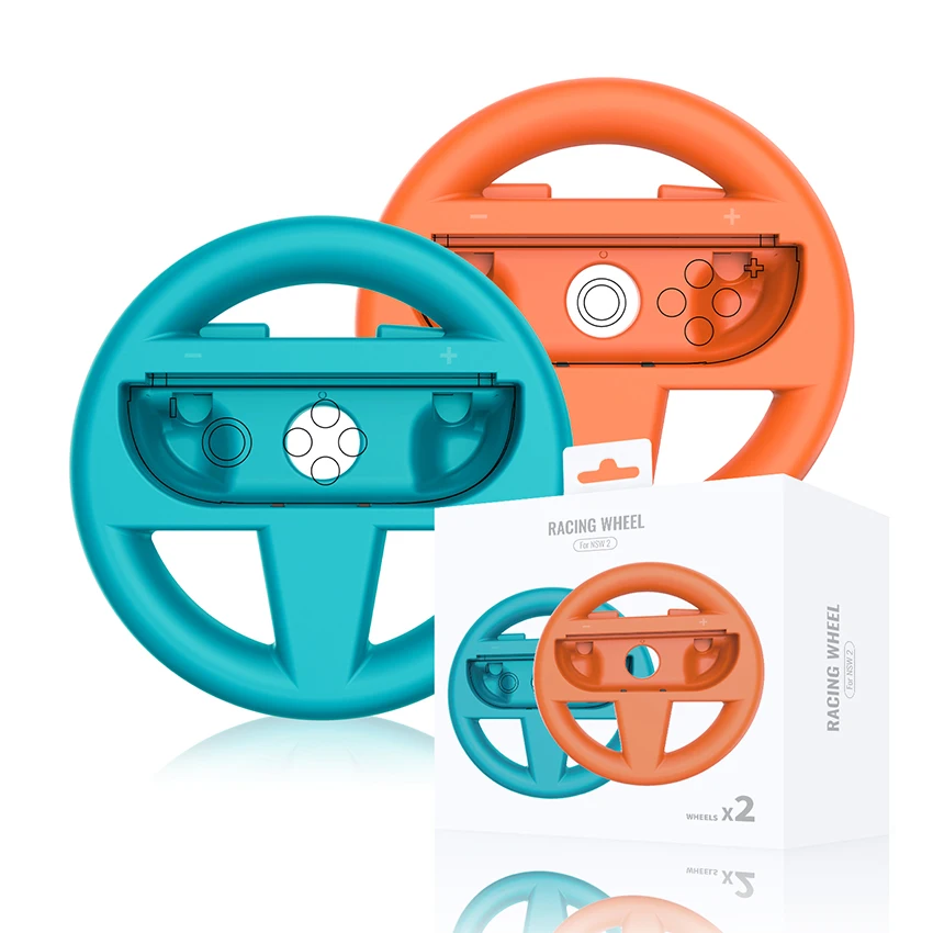 قطعتان من وحدة تحكم عجلة السباق لنينتندو سويتش 2 جوي كون ماريو كارت 8 مقابض مقبض مادة ABS الفاخرة