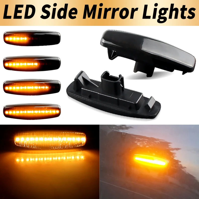 2PCS LED Side Marker Turn Signal Lights Canbus For Infiniti EX25 EX35 EX37 FX35 FX37 For Nissan Fuga Murano Pathfinder Skyline