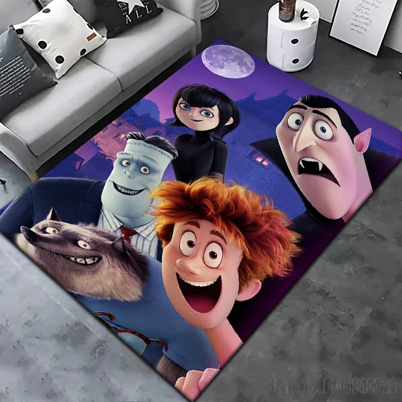 Film Hotel Transylvania Cartoon Teppich Teppiche 120x160cm Dekor für Wohnzimmer Kinderzimmer Sofa Badezimmer Kinder Bodenmatte