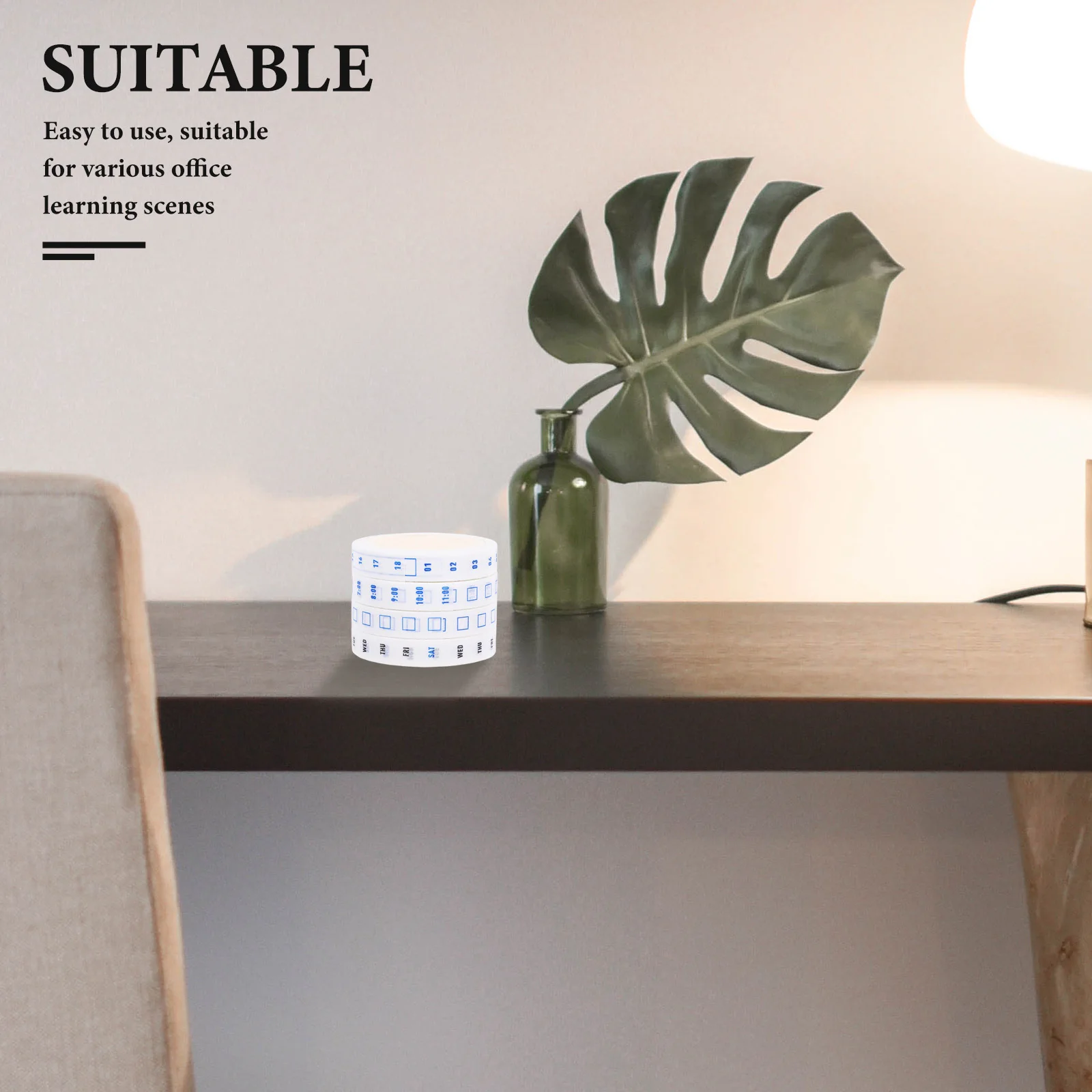 4 Rolls Office Journal Time Efficiency Planning Washi Tape Decorative Scrapbooking Paper Date Weekly Daily Organizer Tape