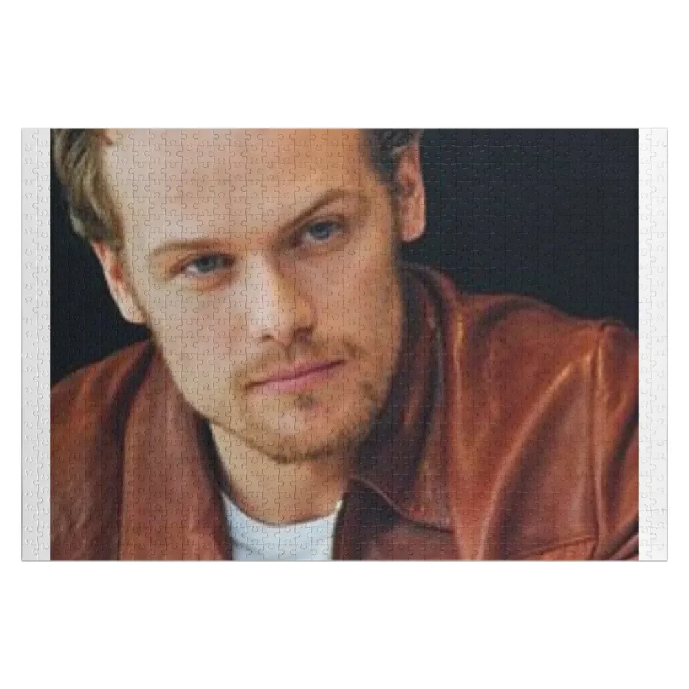 Sam Heughan-rompecabezas personalizado para niños, rompecabezas de madera con nombre personalizado, juguete para niños