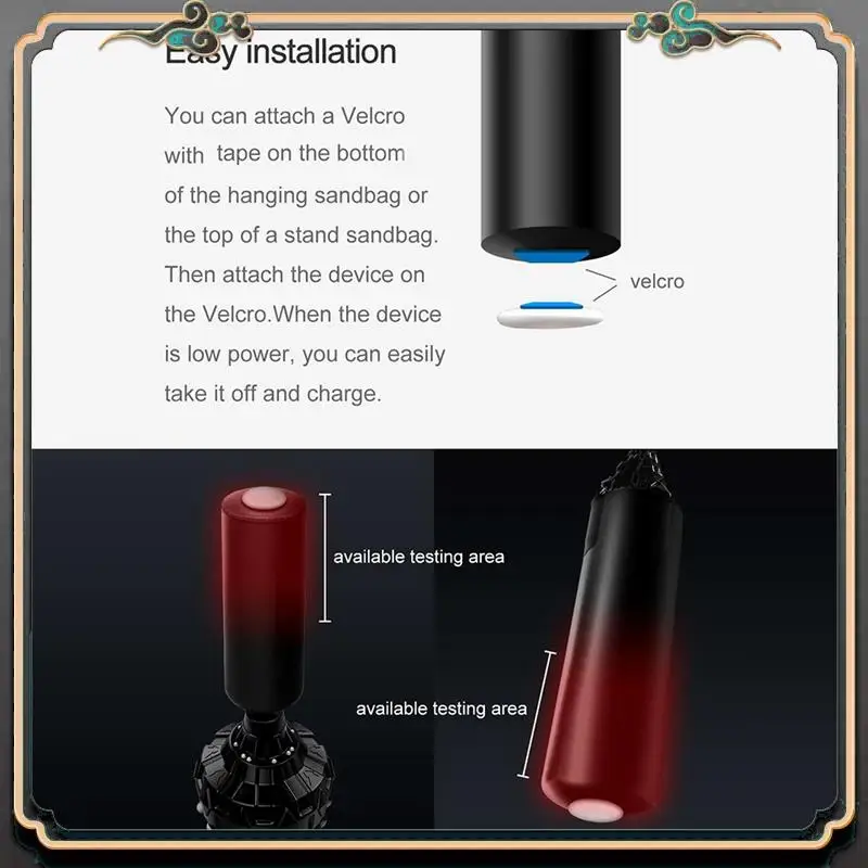 

Premium Smart Force Tracker Punching Bag Power Meter Speed Test Boxing Kick Sensor Dynamometer Training Boxing Dynamometer
