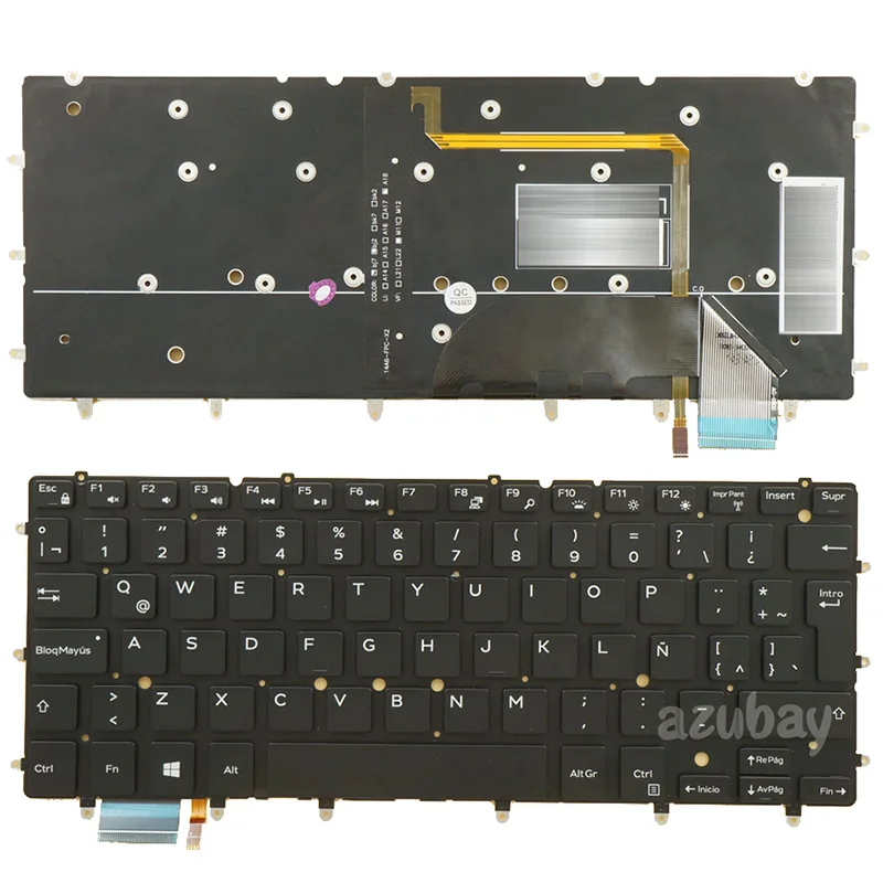 

Backlit Keyboard For DELL XPS 13 9343 9350 9360, Inspiron 7547 US Brazilian Portuguese Belgian UK Swiss CH German LA Spanish