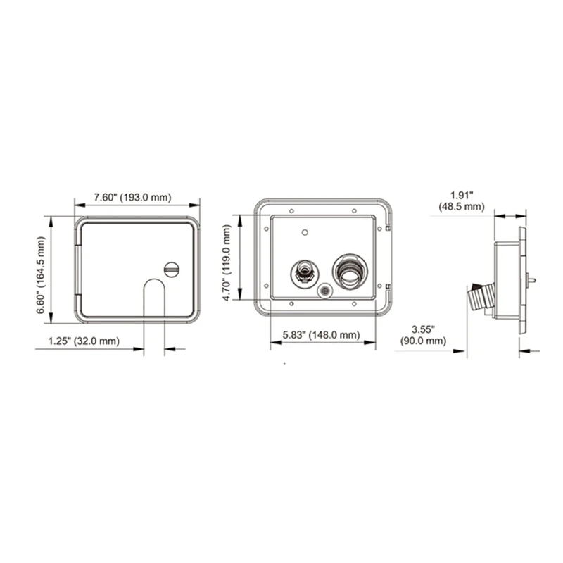 Universal Controllable Gravity Water Hatch/Water Intake Fill Dish Lock Keys For Rv Trailer Camper Tanks Caravan