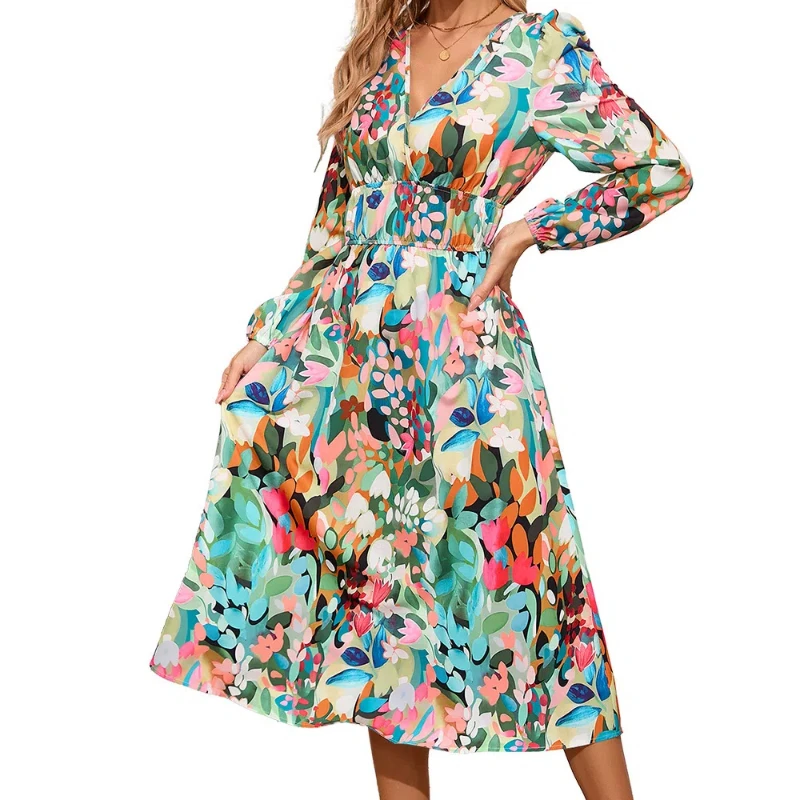 

Женское облегающее платье Han Yige в европейском и американском стиле с длинным рукавом и поясом