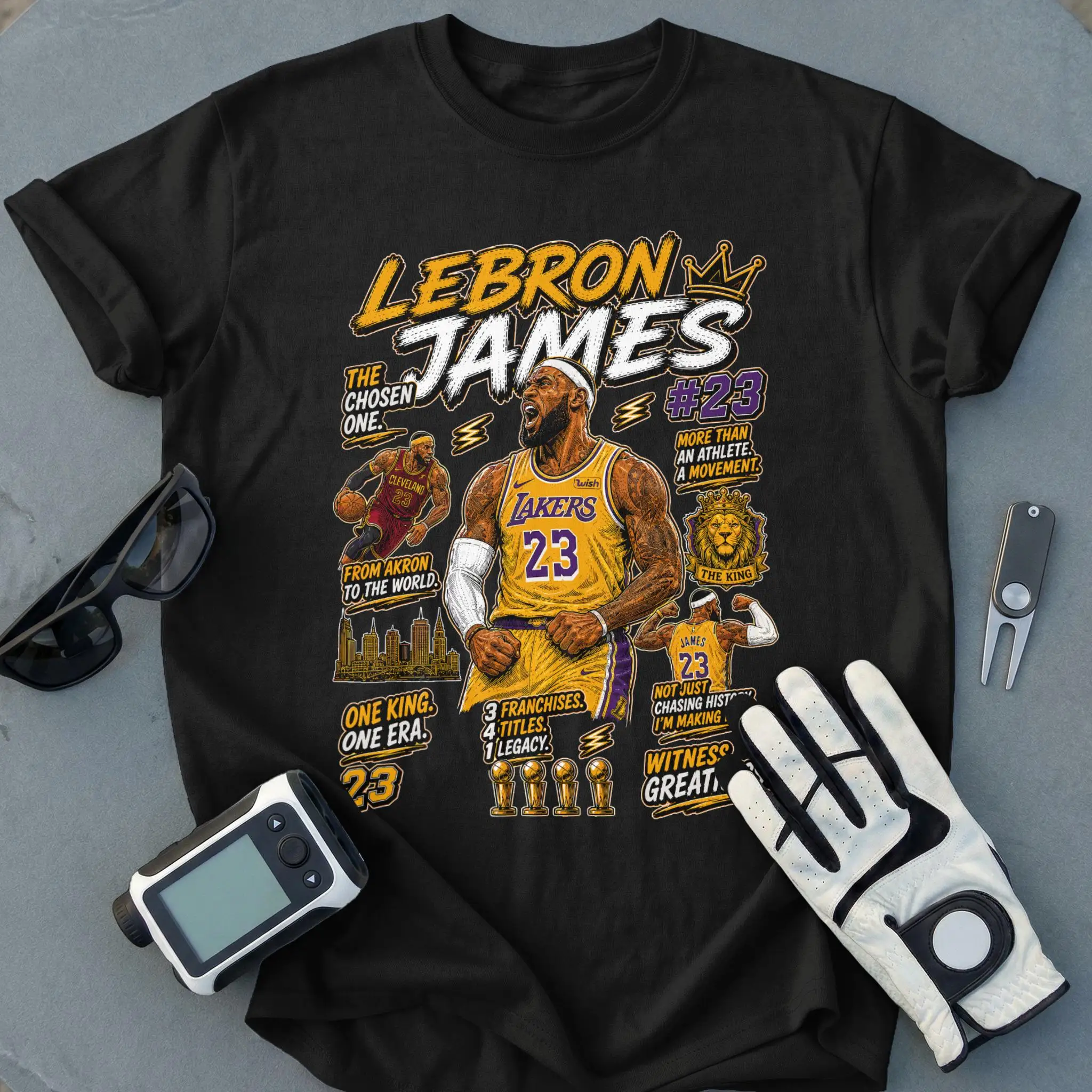 LeBron James T-Shirt, Legendary Basketball Player Fan Gift, Hoops Icon Graphic Tee for Sports Fans, Athlete Legend Tribute Art