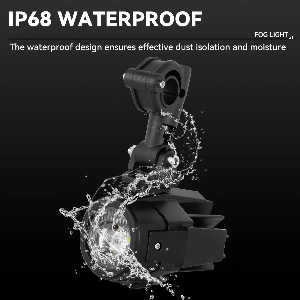 دراجة نارية LED الأضواء الضباب الخفيف المصابيح الأمامية الإضافية تشغيل أضواء لسيارات BMW R1200GS F800GS F700GS F650FS أضواء الضباب #3