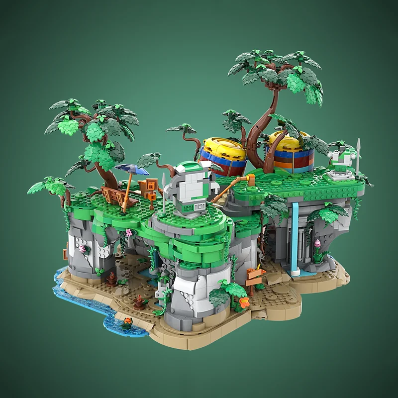 Stad Street View Model Moc Bouwstenen Modulaire Jungle Oude Ruïnes Model Technologie Bakstenen DIY Montageset Cadeau HolidayToy