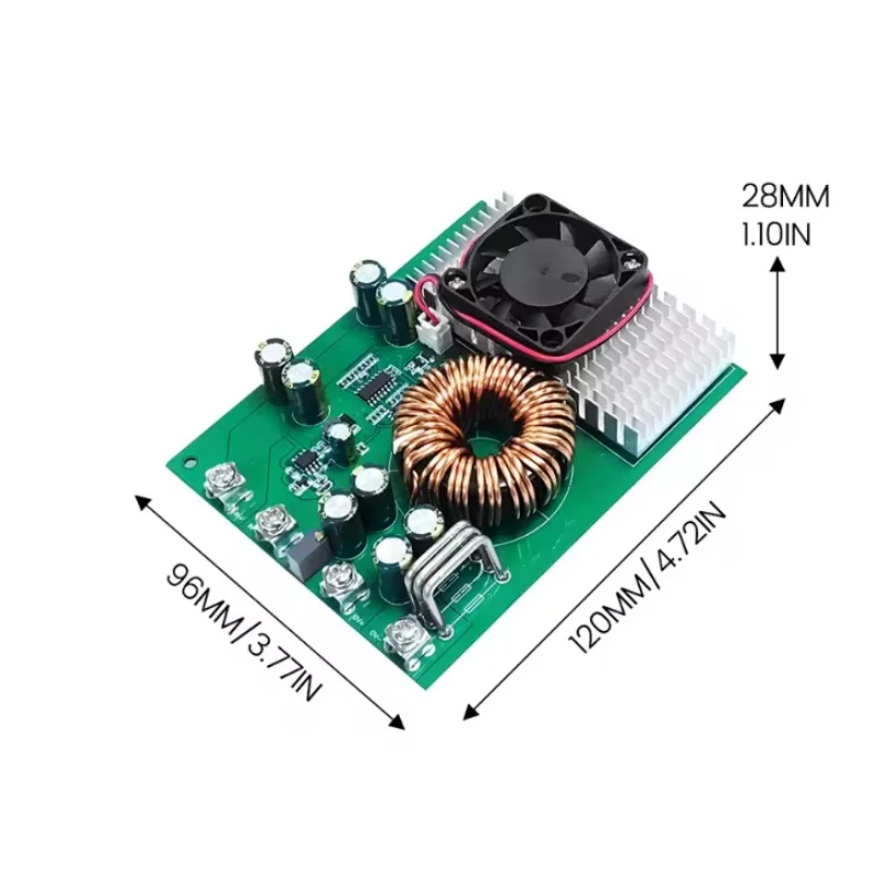 1pcs/lot DC-DC adjustable voltage reduction module 25-90V to 2.5-50V peak 1000W50A electric tool angle grinder