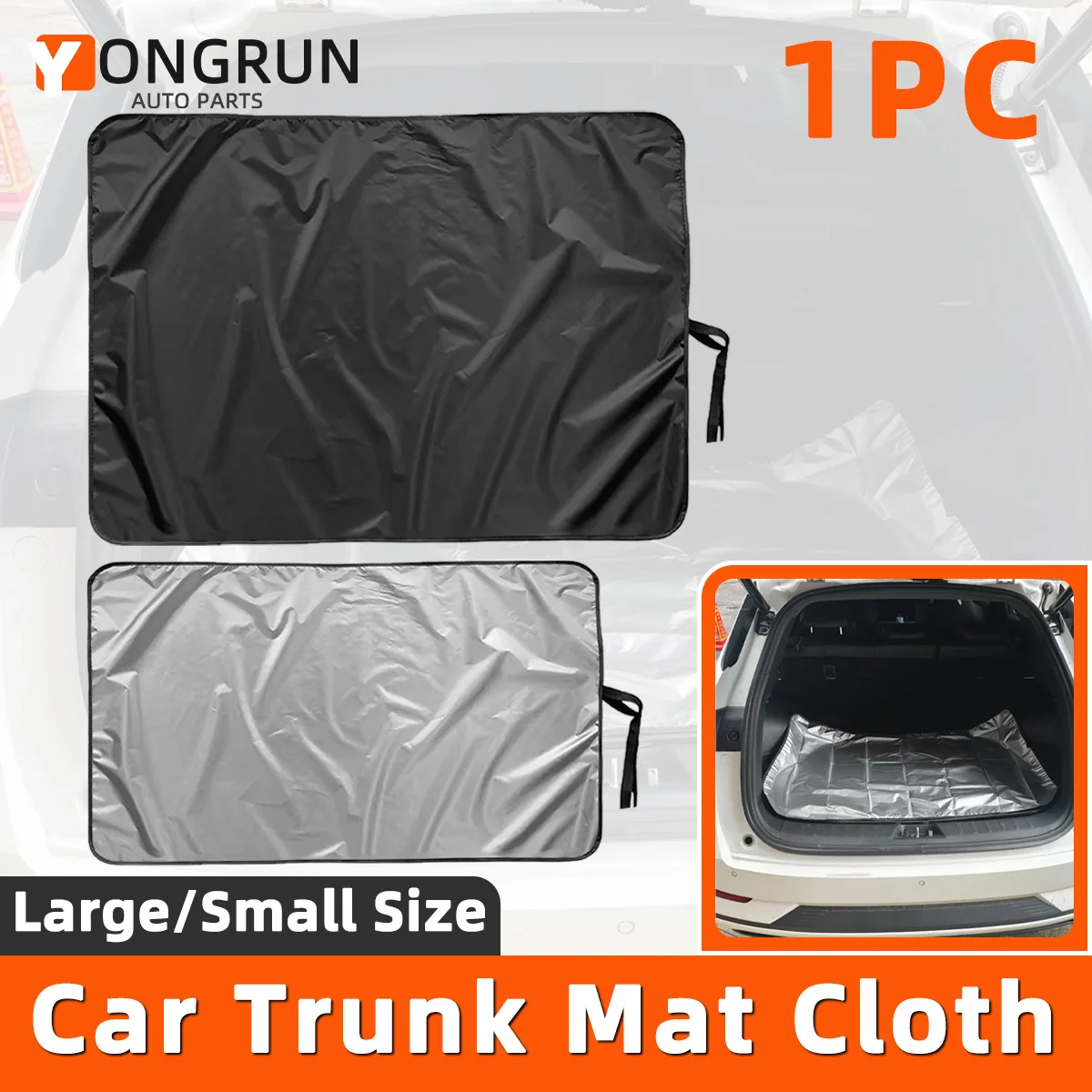 YONGRUN Car Trunk Cargo Mat Waterproof Nonslip Liner Rear Floor Protector Easy Clean Storage Pad for SUV Sedan Truck Accessory