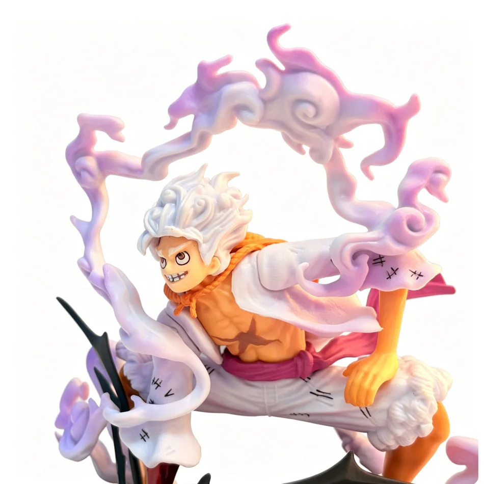Bandai One Piece Fifth Gear Sonnengott Nika Luffy Hockende Figur, Anime-Peripheriemodell-Ornament, 2D Anime-Sammlerstück im Trend – Detail 13
