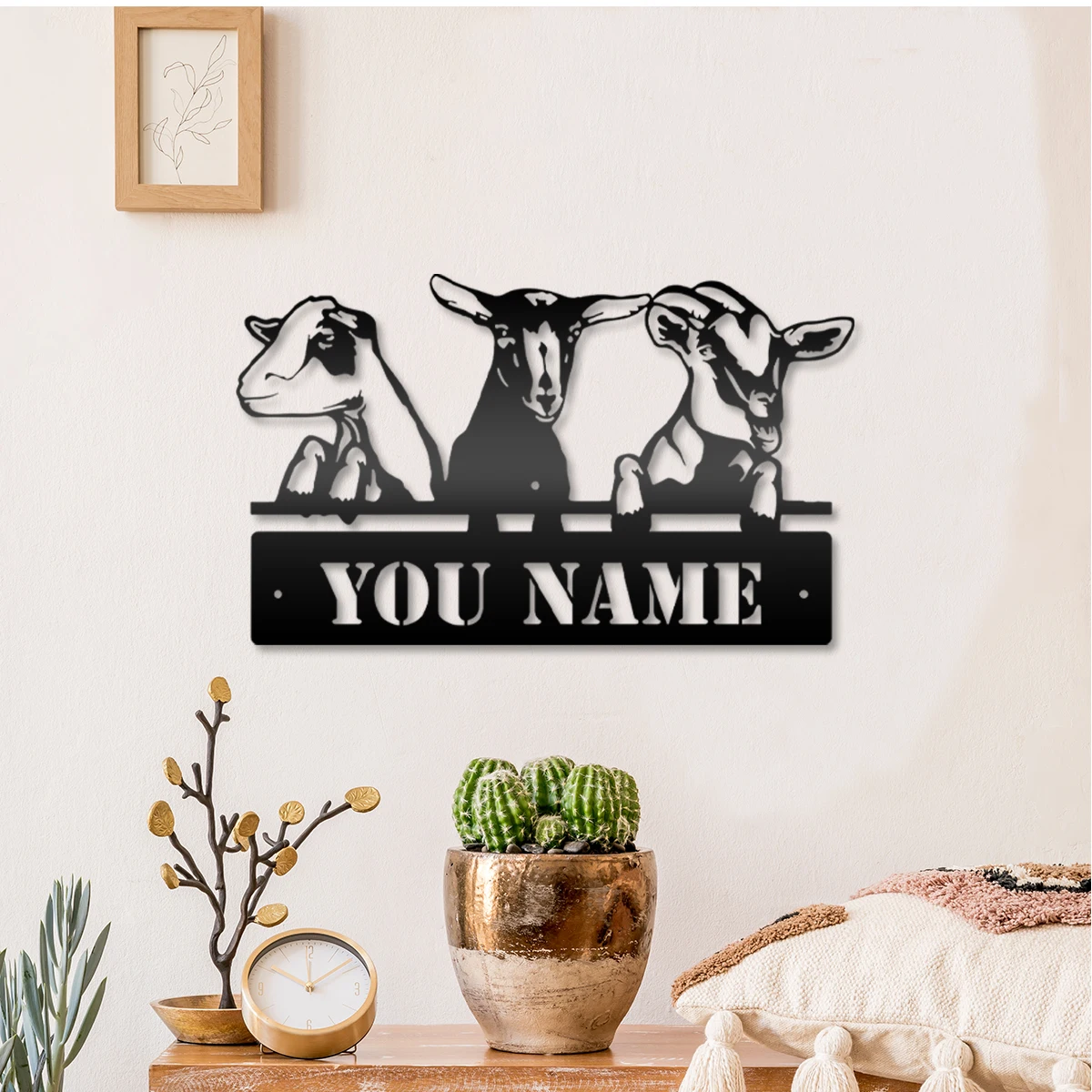 

1pc Goats zoon characteristic funny Personalized name Metal Wall Signs Metal Wall Plaque for restraunt