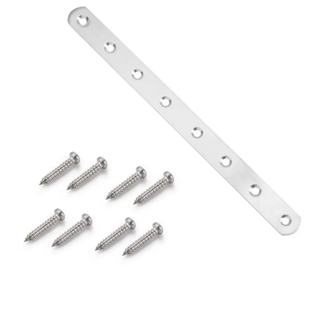 Heavy Duty 10 Inch Repair Fixing Bracket 8 Hole Stainless Steel Flat Mending Plate Flat Bars Straight Brace Brackets