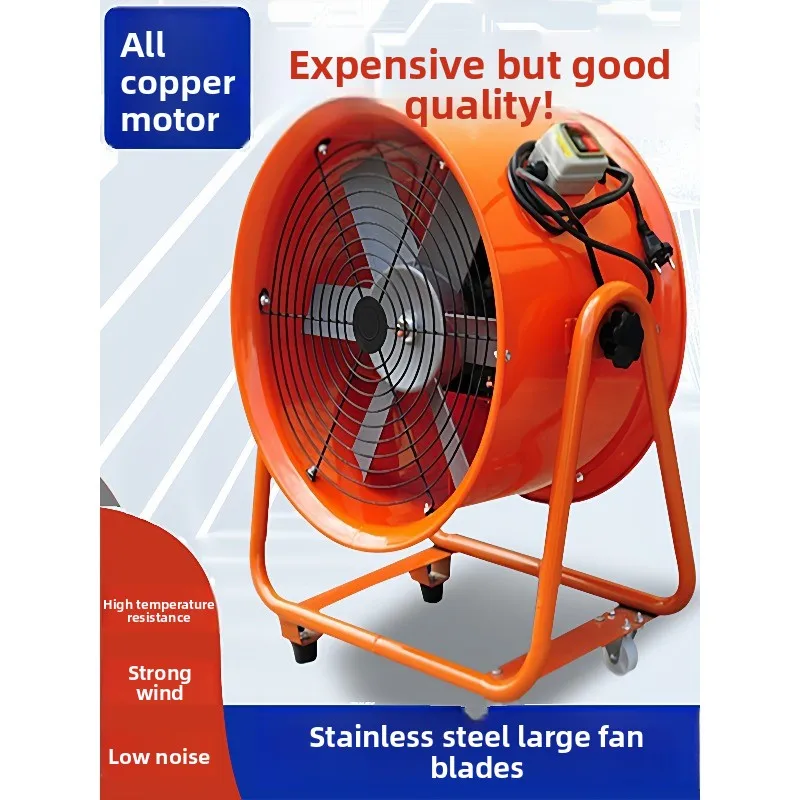 Kipas aksial portabel 220V kipas terowongan blower kipas pembuangan cat