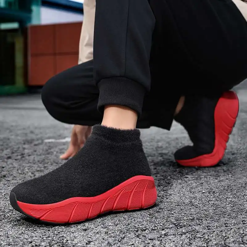 MWY Winter Men's Running Shoes Warm Comfortable Casual Sneaker Zapatos De Hombre Outdoor Women's Sport Sneaker Size 35-46
