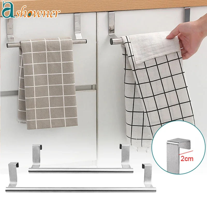 Handdoek Rek Lap Rek Plank Hanger Keukenkast Deur Opknoping Organizer Handdoek Stand Rack Rvs Badkamer Handdoek Houder