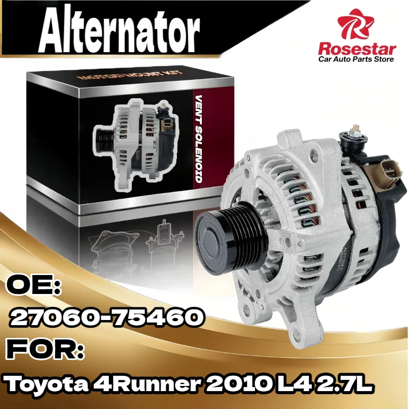 

Alternator for Toyota 4Runner 2010 L4 2.7L 7 Groove Decoupler 100A 12V Clockwise 2706075460 1042101000
