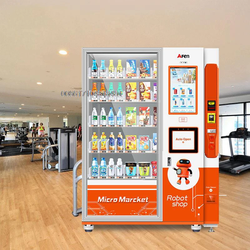 Touch Screen Cashless System Card Reader Smart Market Combo Vending Machine